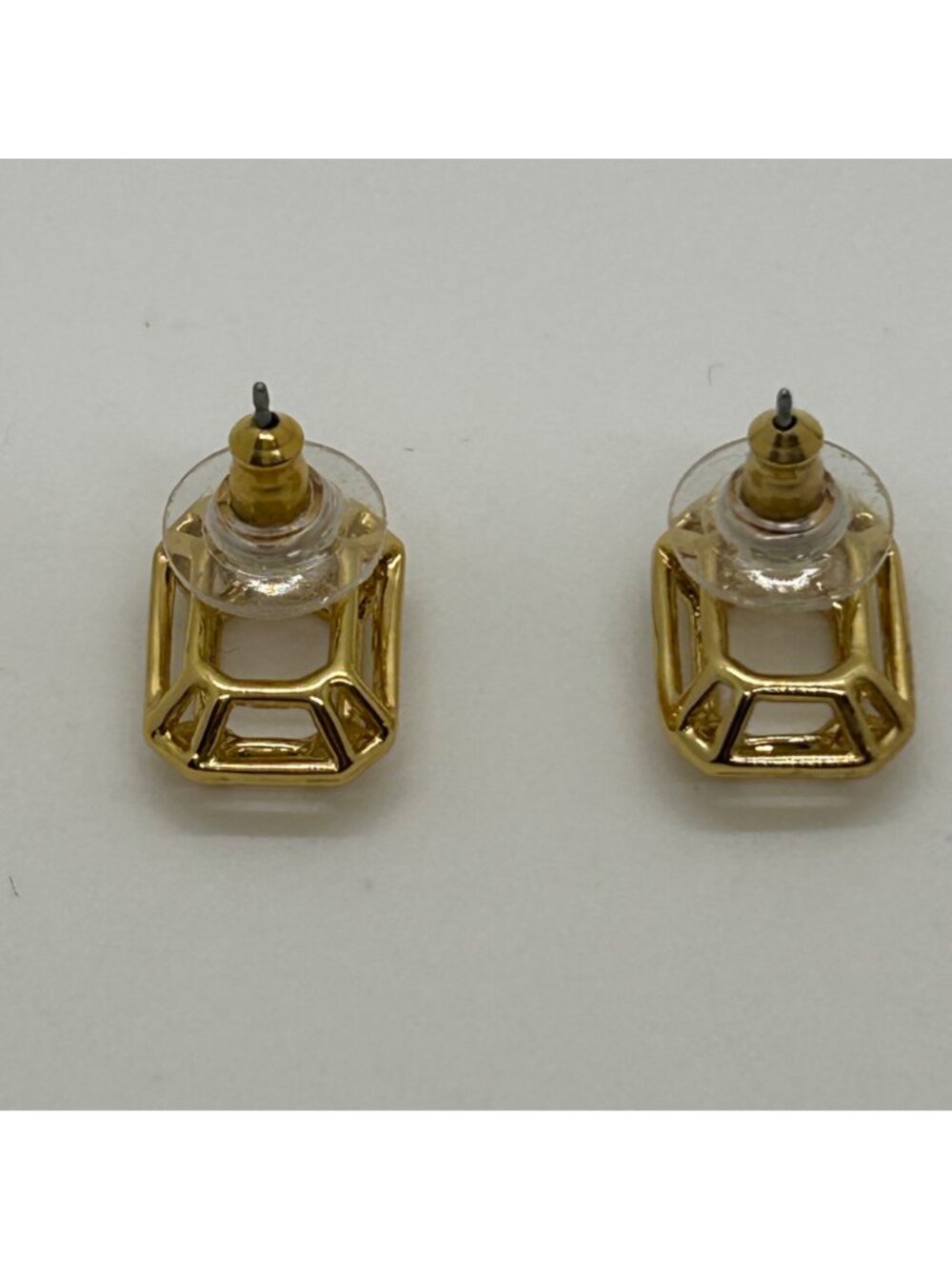 Kate Spade Freeze Frame Earrings Gold Geometric StudsRectangle Modern Minimalist - Picture 9 of 11